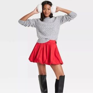 a new day Red Skater Skirt